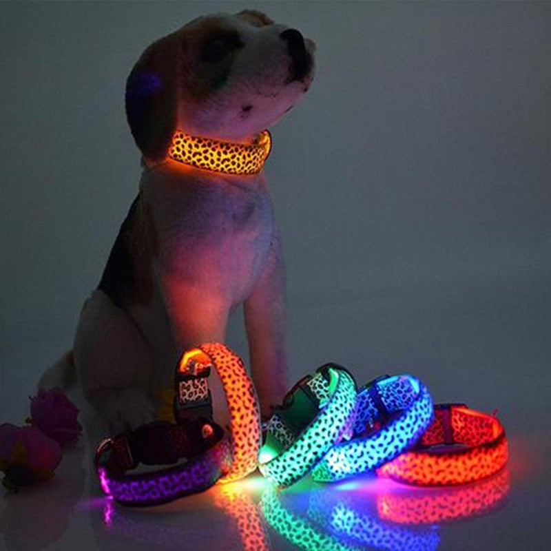 LED Glow Leopard Pet Collar